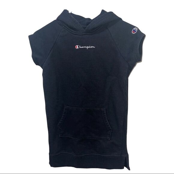 Champion Black Sleeveless Hoodie with Small Logo‎ - Picture 1 of 5